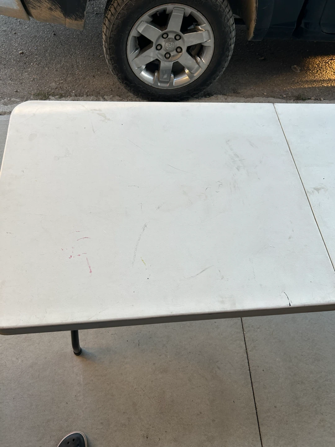 6 foot White Folding Table - photo 2