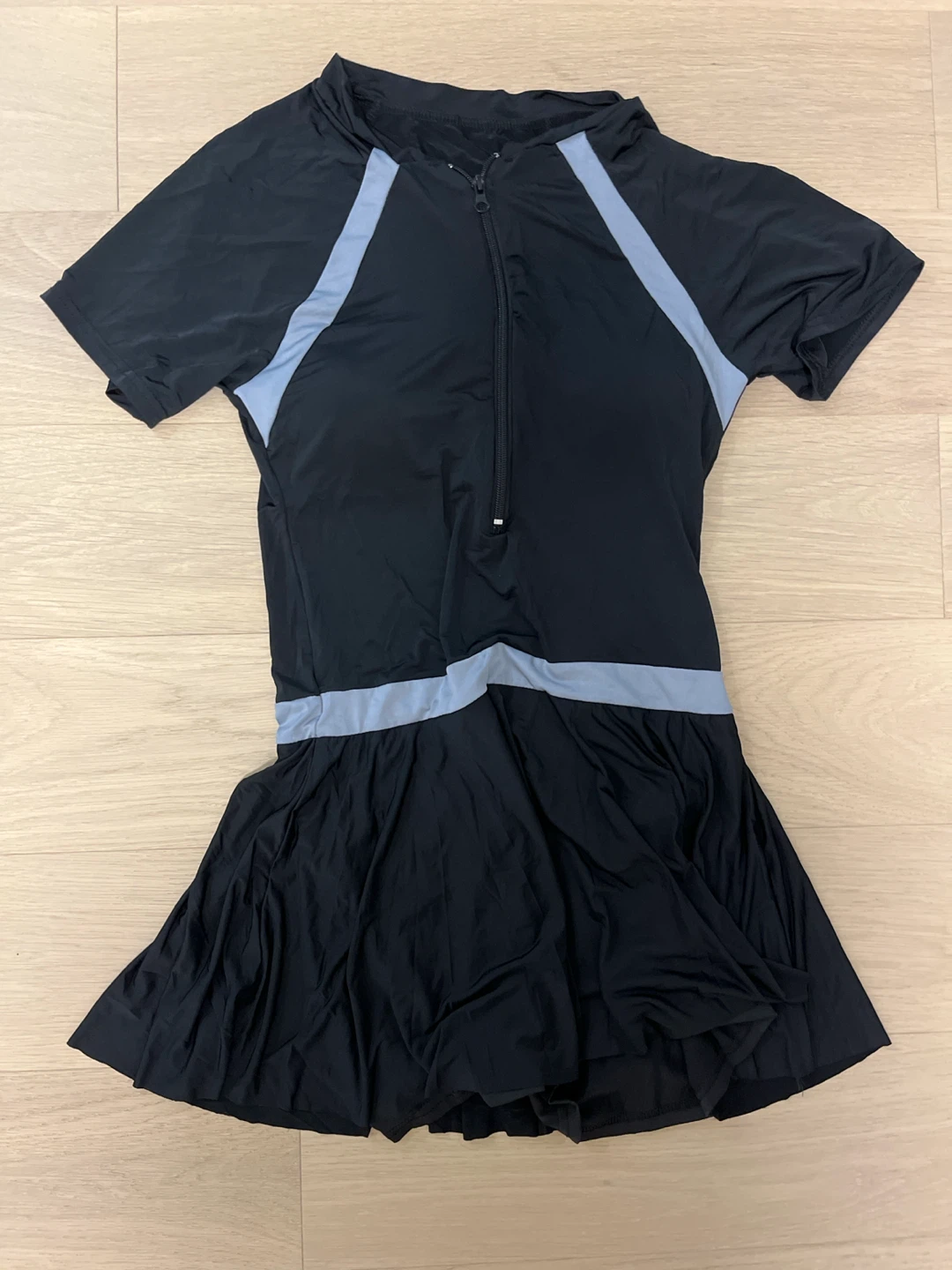 Black Swim Dress with Zipper 🏈