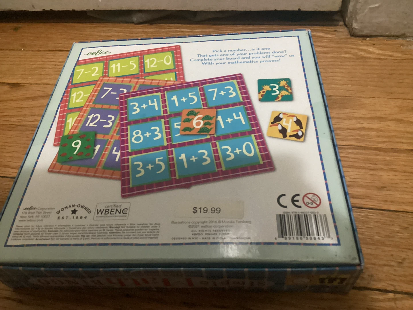 🏈 eeBoo Simple Math Bingo Game - photo 2