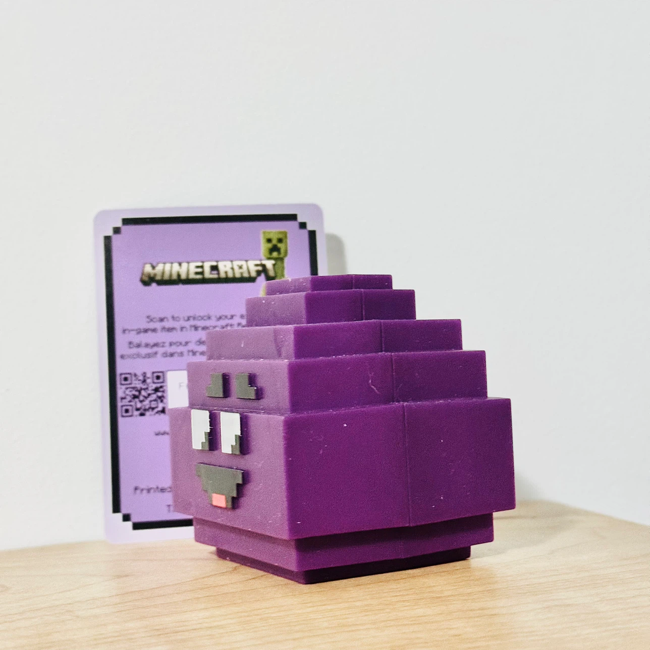 Minecraft Purple Block Figure with Card 🏈 - photo 2