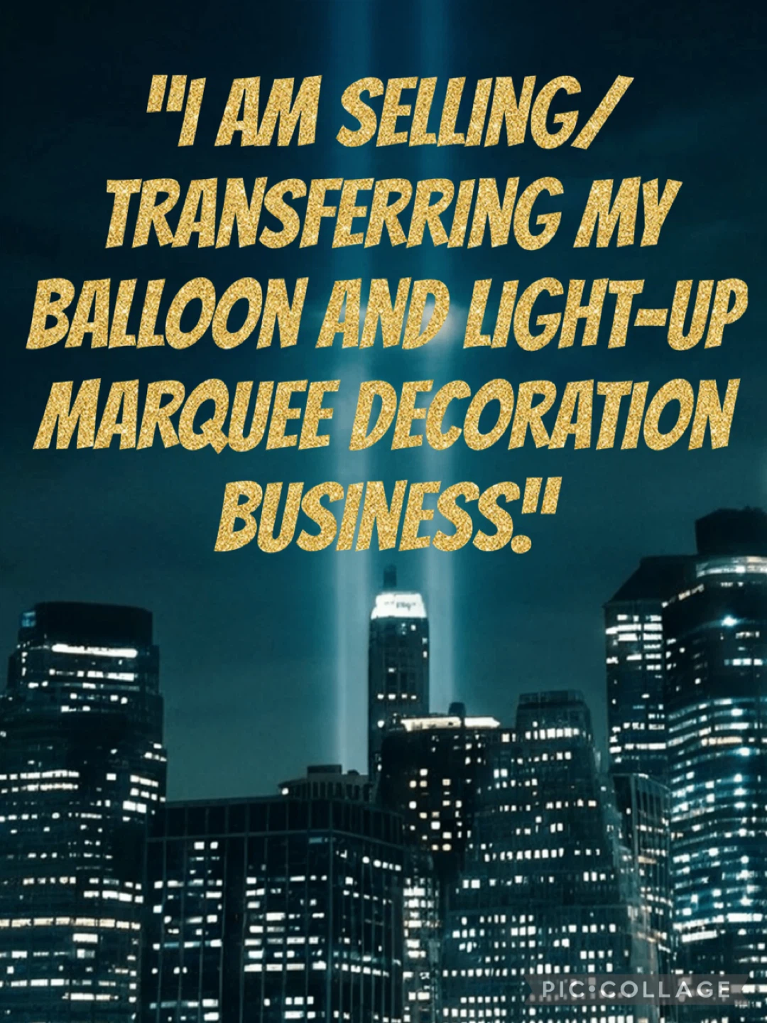 Balloon and Marquee Light-Up Decoration Business