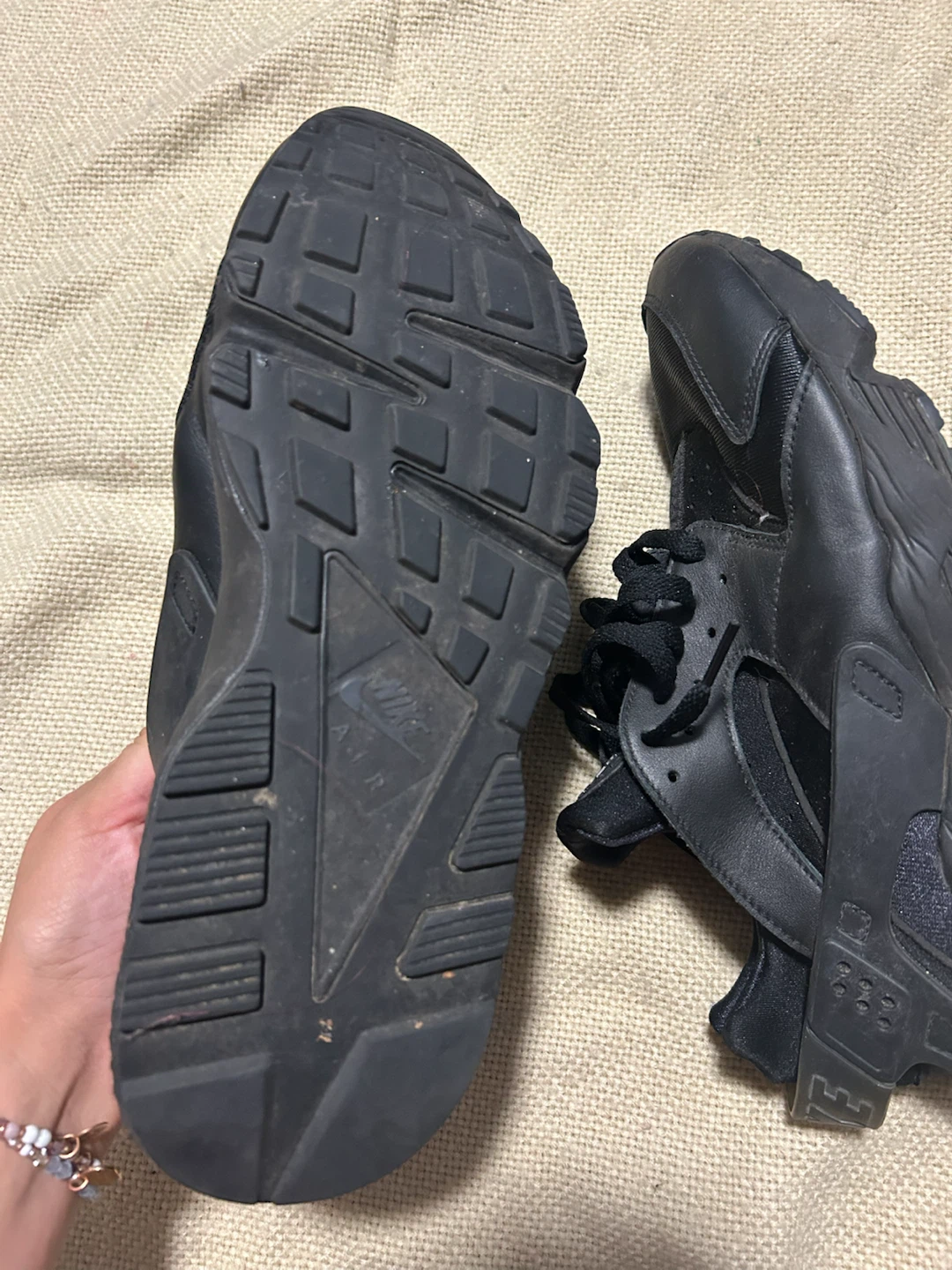 Nike Air Huarache Triple Black Sneakers - photo 4