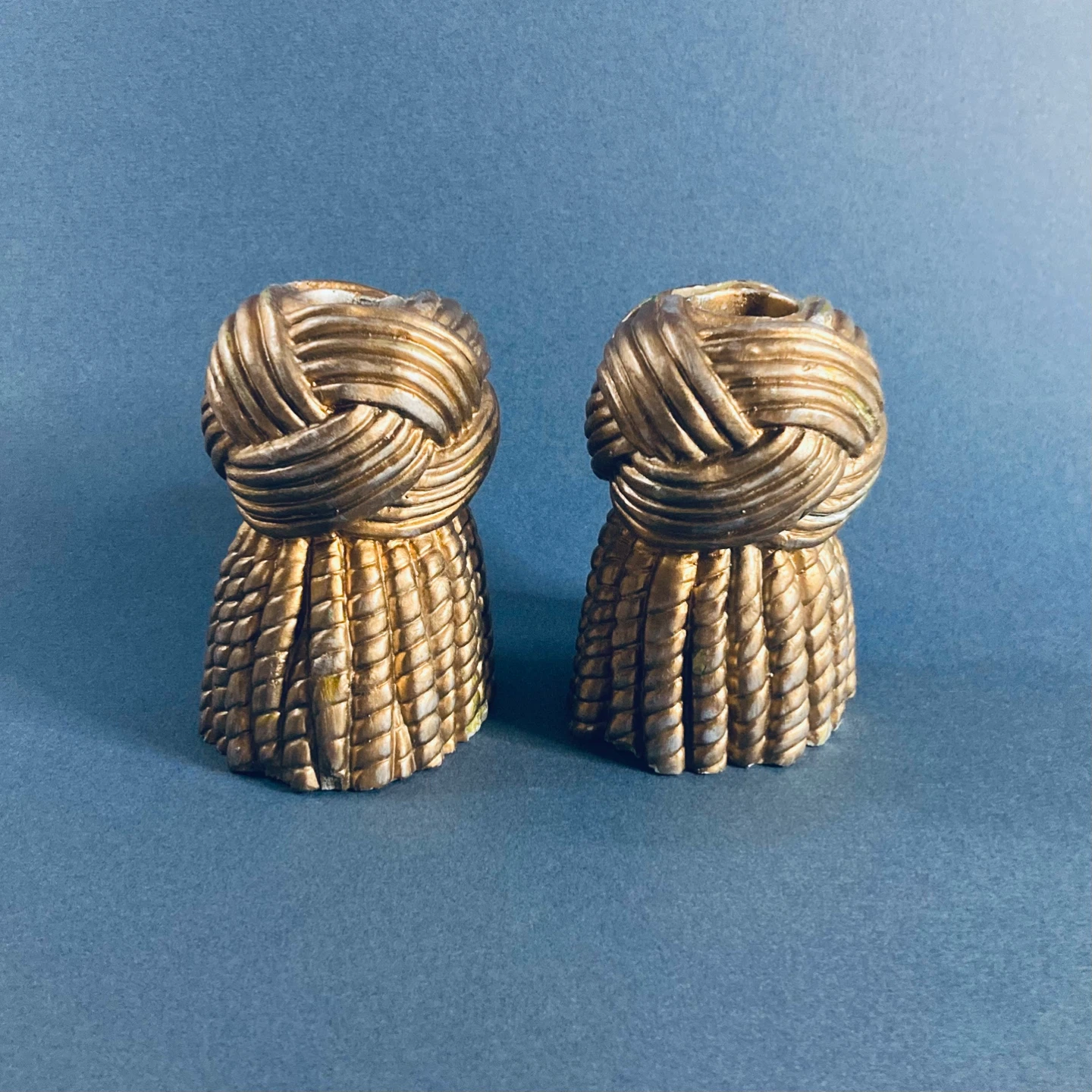 Vintage Tassel Candle Holders - Pair - photo 2