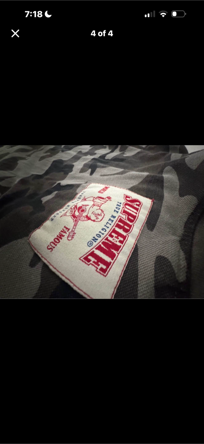 Supreme x True Religion Camo Polo Shirt