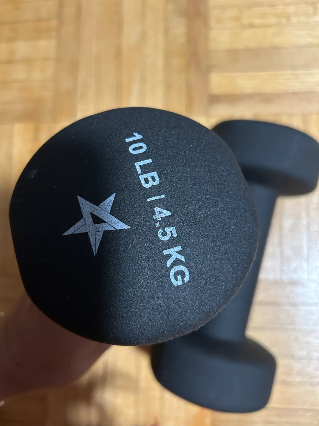 Set of two 10 lb neoprene dumbbells - photo 4