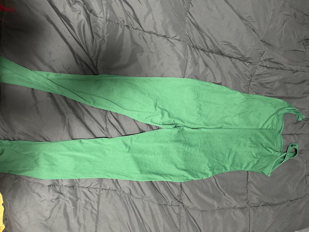 Green Ribbed Jumpsuit Size XL