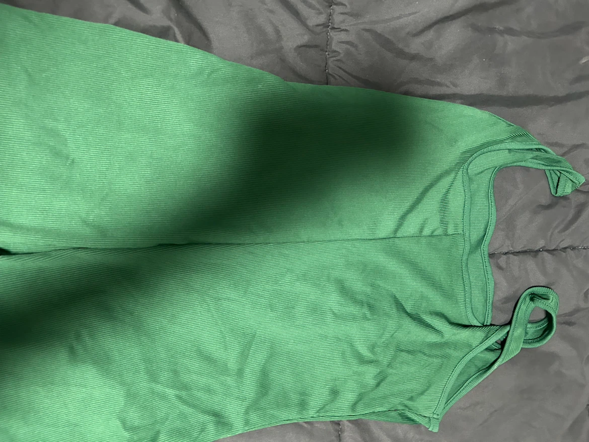 Green Ribbed Jumpsuit Size XL - photo 3