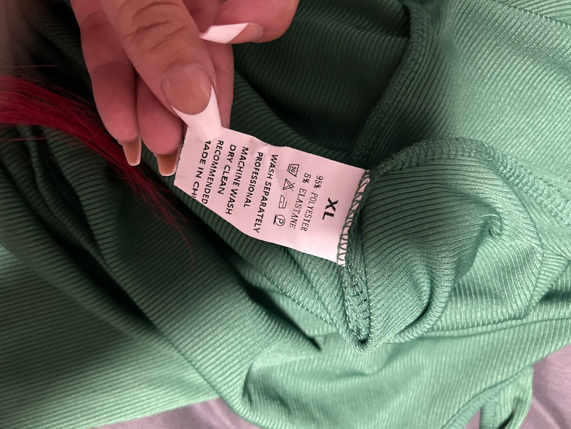 Green Ribbed Jumpsuit Size XL - photo 4