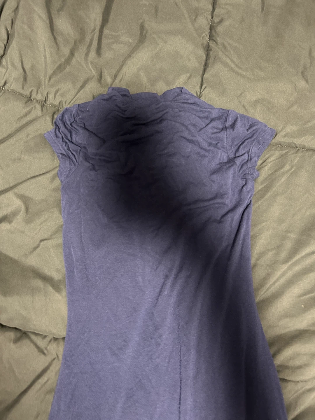 Iris Navy Mock Neck Midi Dress - photo 2