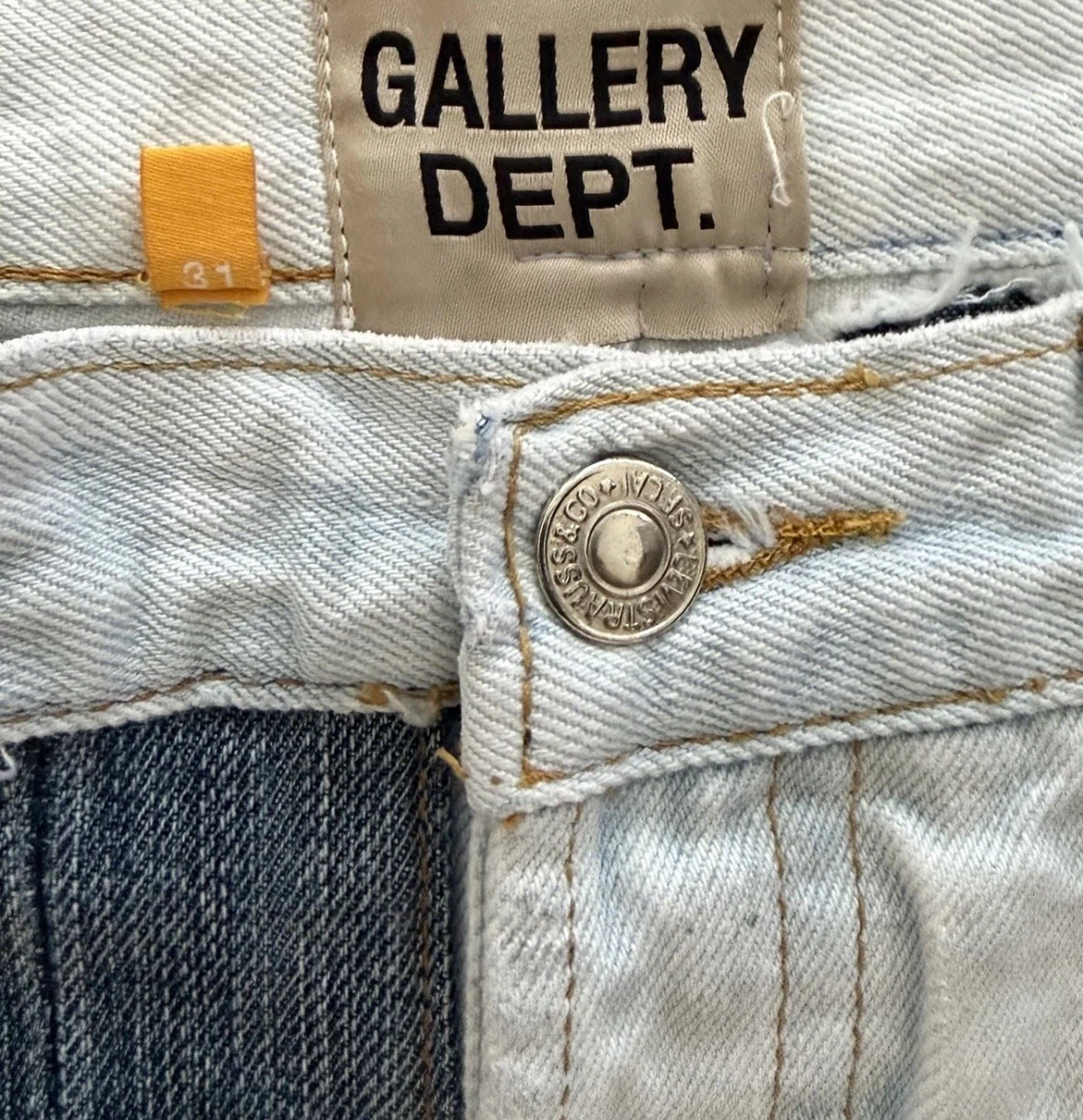 Gallery DEPT “Ken Denim” Distressed Patchwork Jeans