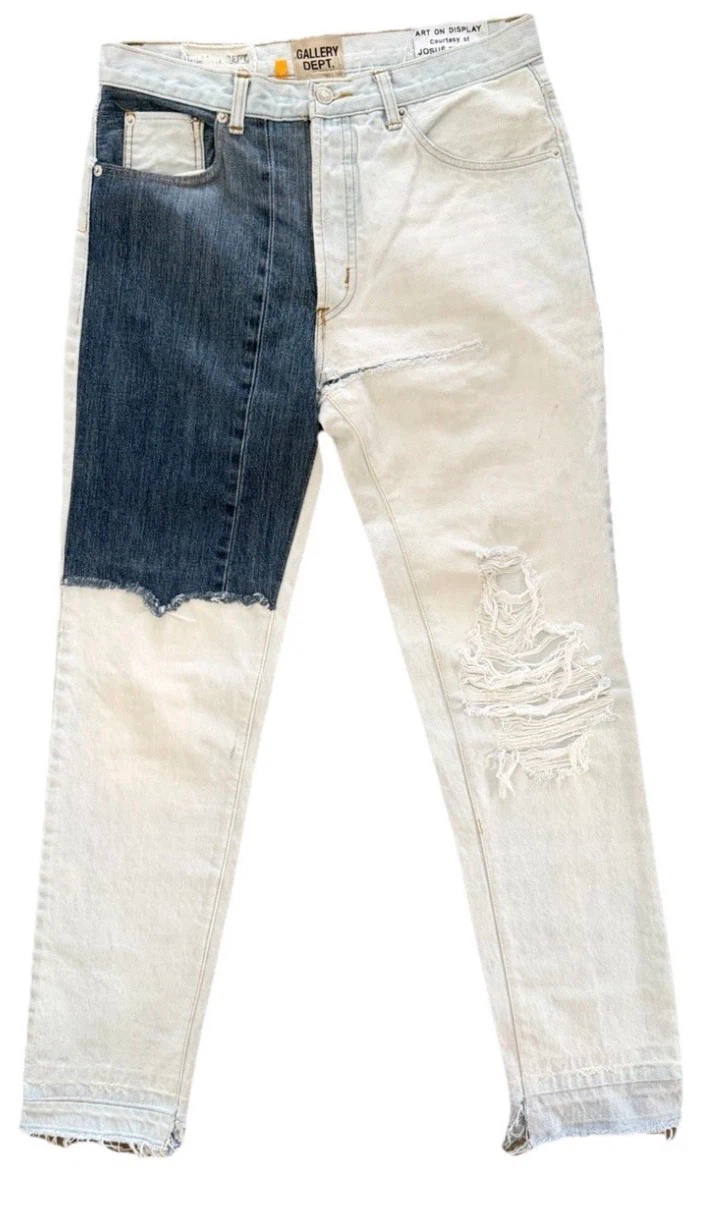Gallery DEPT “Ken Denim” Distressed Patchwork Jeans - photo 2