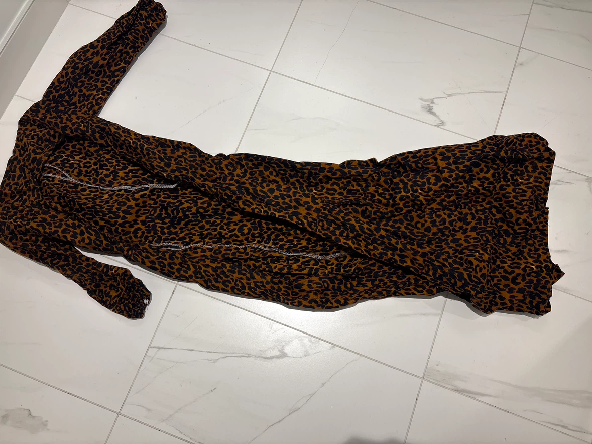 Long Sleeve Leopard Print Maxi Dress - photo 3