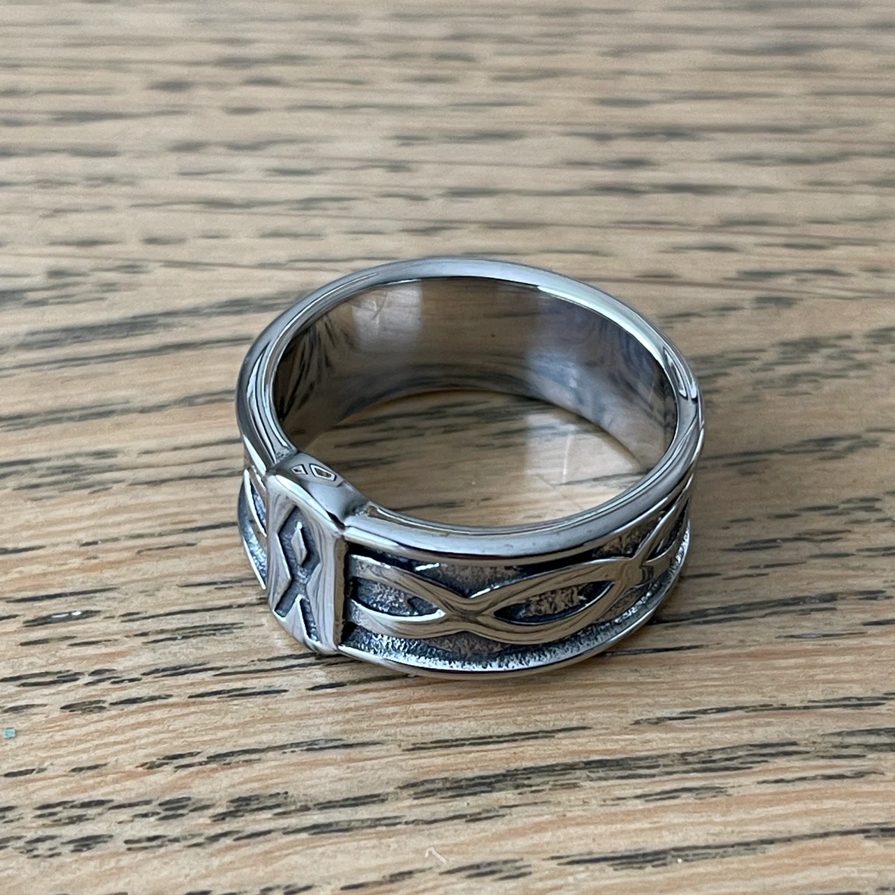 Viking Othala Rune stainless steel ring (size 13) - photo 3