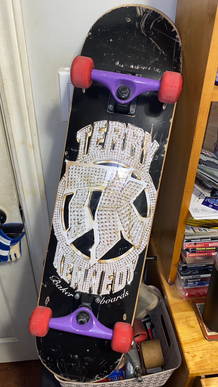 USED 7.7” Baker Skateboard Complete Terry Kennedy