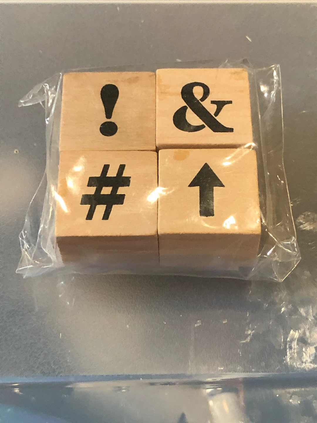 Recollections 4-Piece Wooden Stamp Set — NEW 🏈