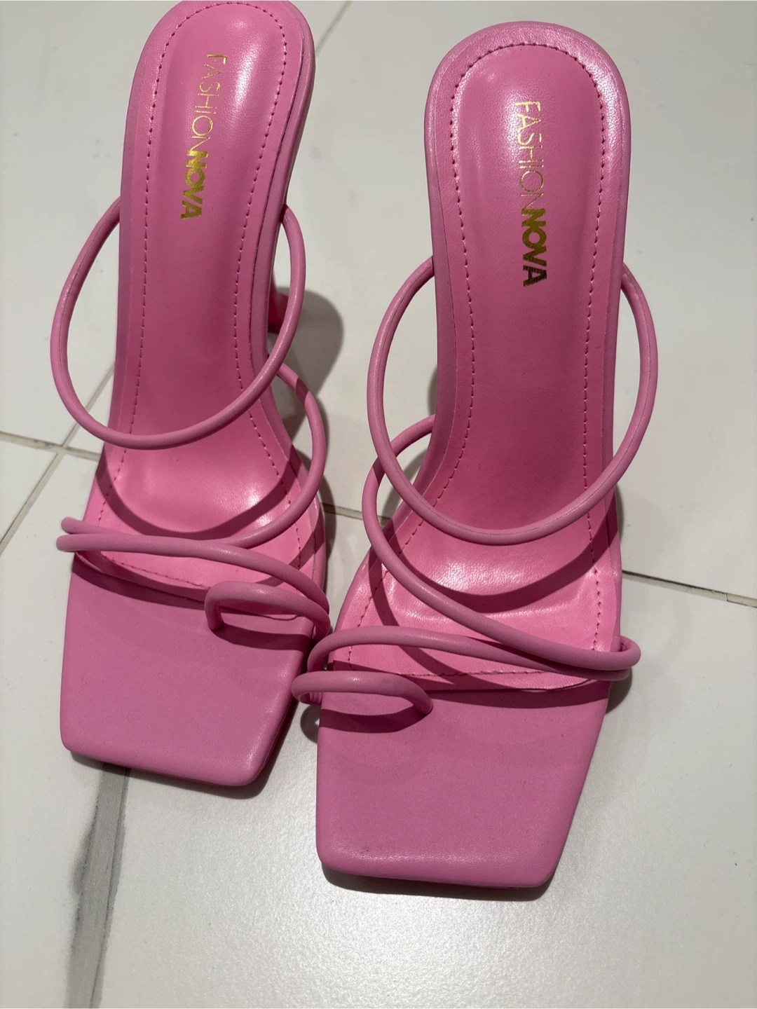 Fashion Nova Pink Strappy Heels - photo 3