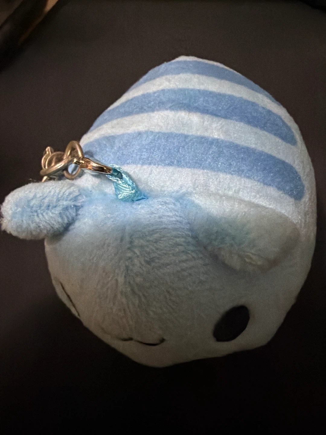 🏈 Blue Striped Cat Plush Keychain