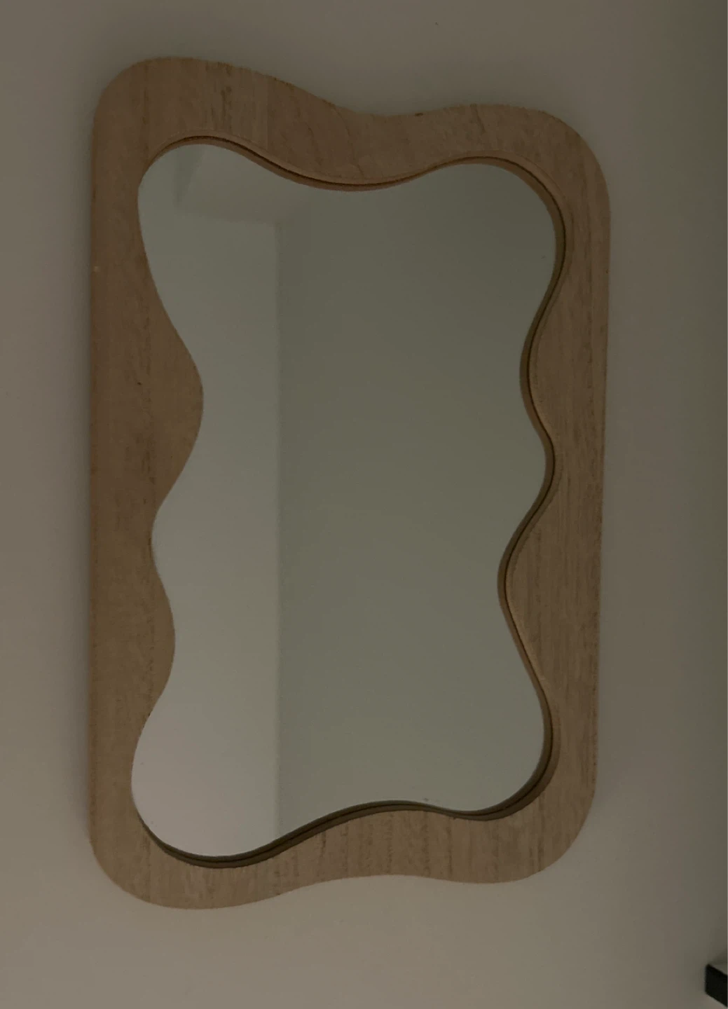 Wavy Wood Frame Table Mirror - photo 2