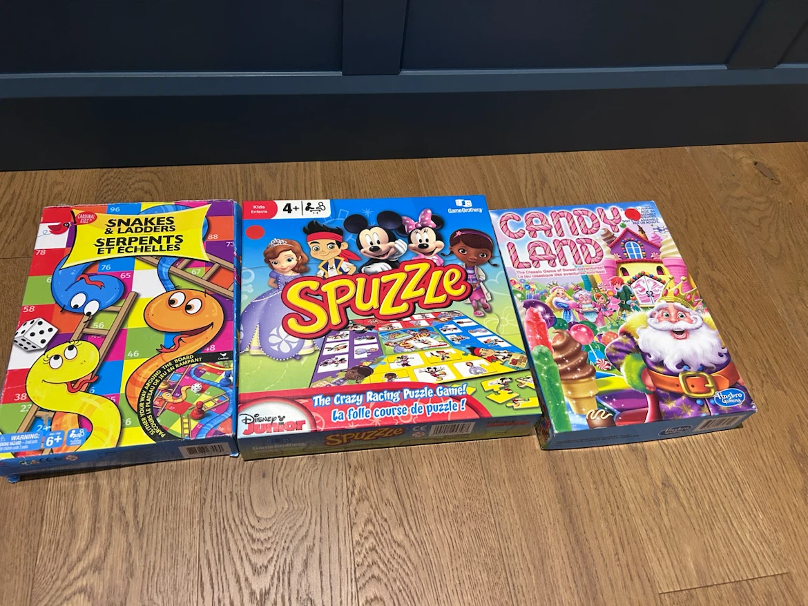3 Children's Board Games Set