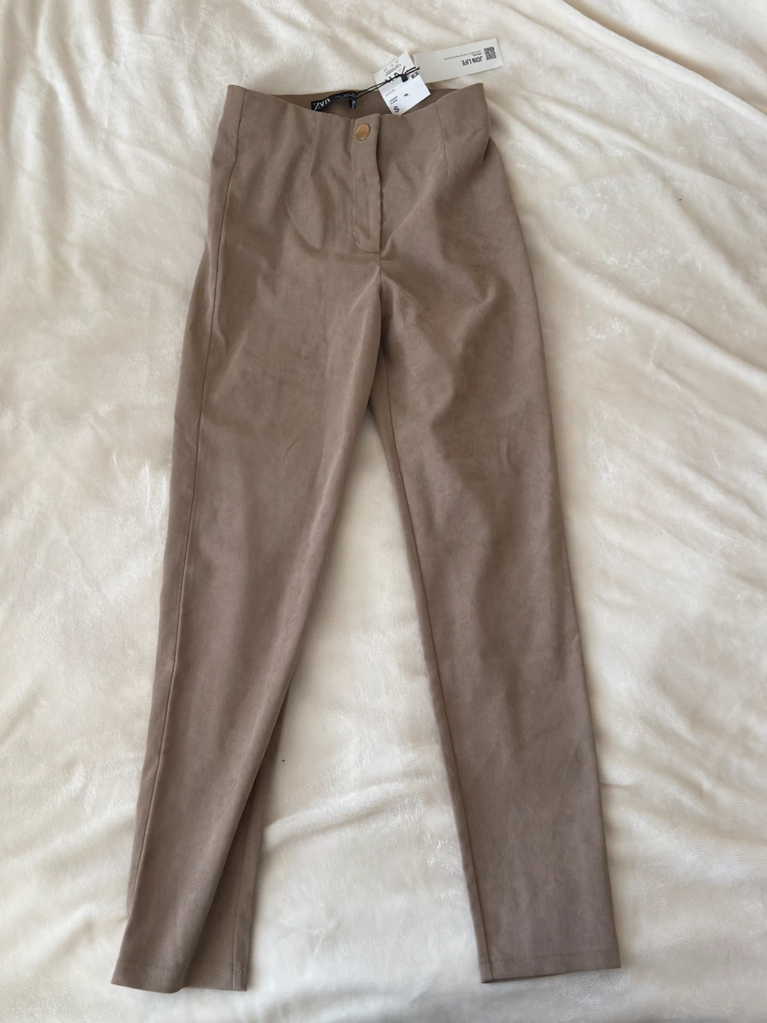 NWT: Zara High-Rise Suede-Effect Leggings (New with Tags)