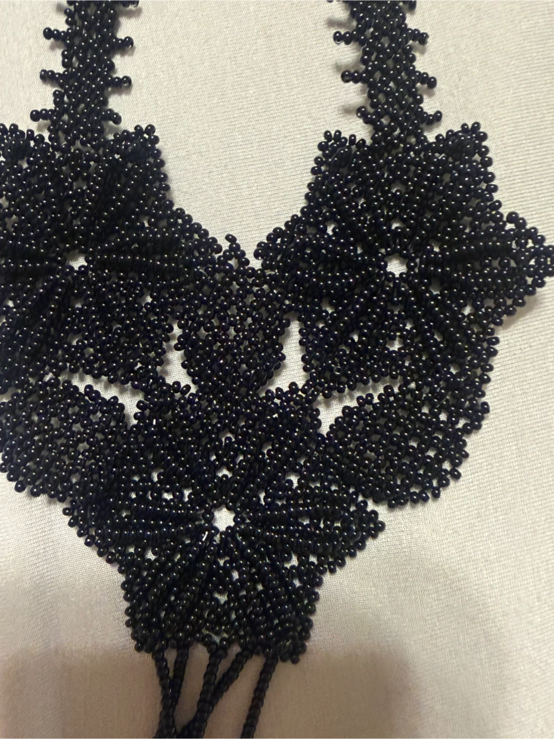 Mexican Black Beaded Jewelry Set - photo 2