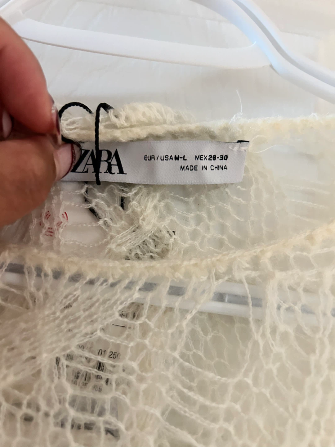 Zara Open-Knit Cream Sweater - photo 2