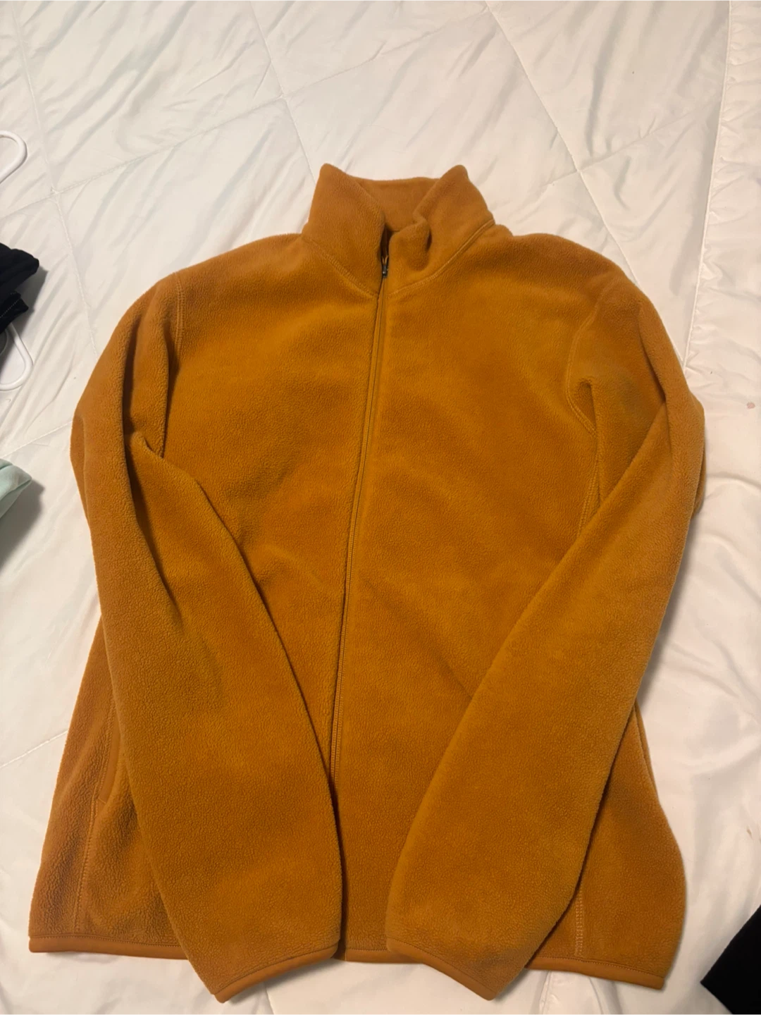 Uniqlo Mustard Fleece Full-Zip Jacket