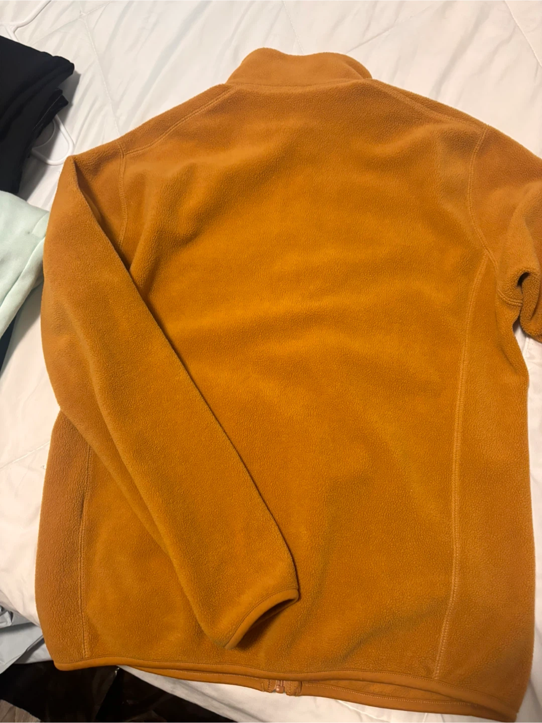 Uniqlo Mustard Fleece Full-Zip Jacket - photo 3