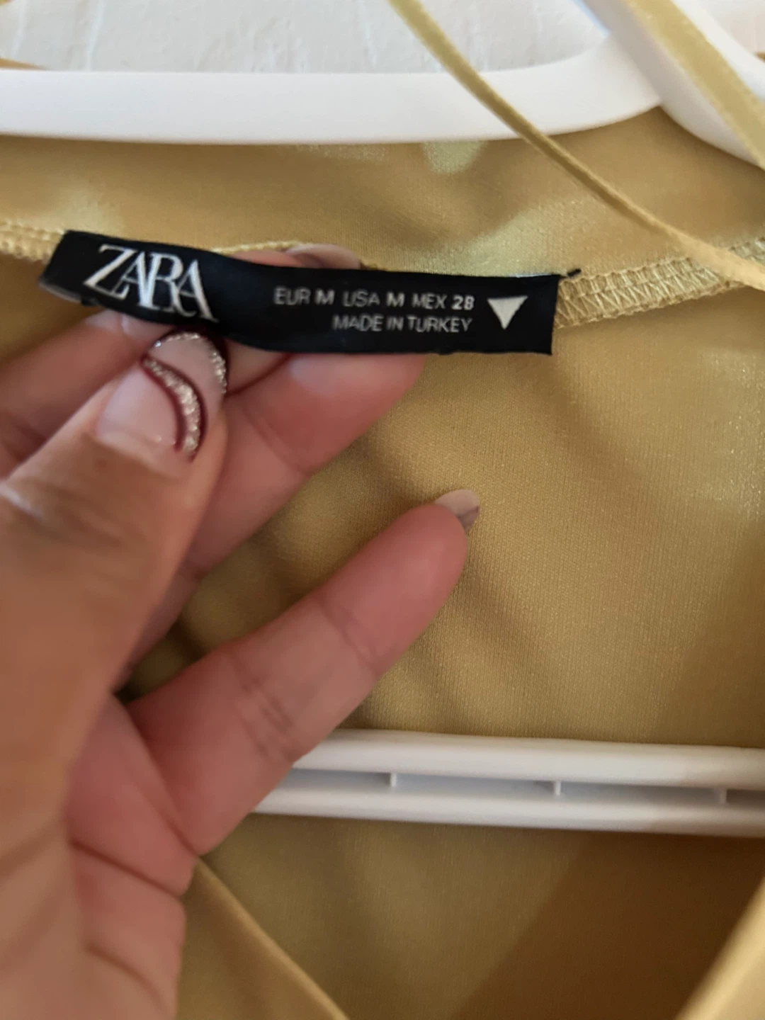 Zara Mustard Ruched Midi Dress - photo 3