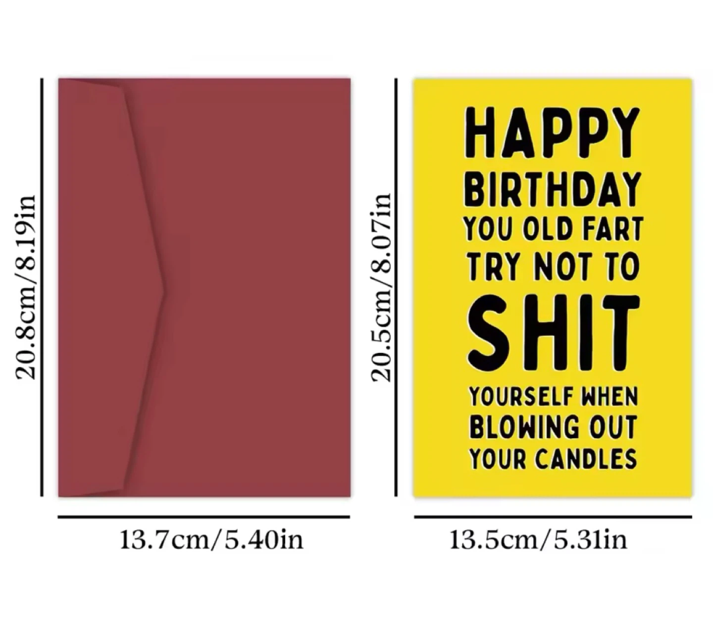 Brand New Funny Gag Birthday Greeting Card OLD FART - photo 2