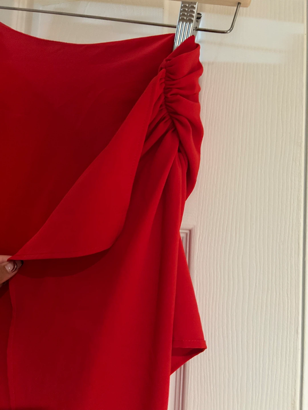 Zara Red Draped Skirt - photo 4