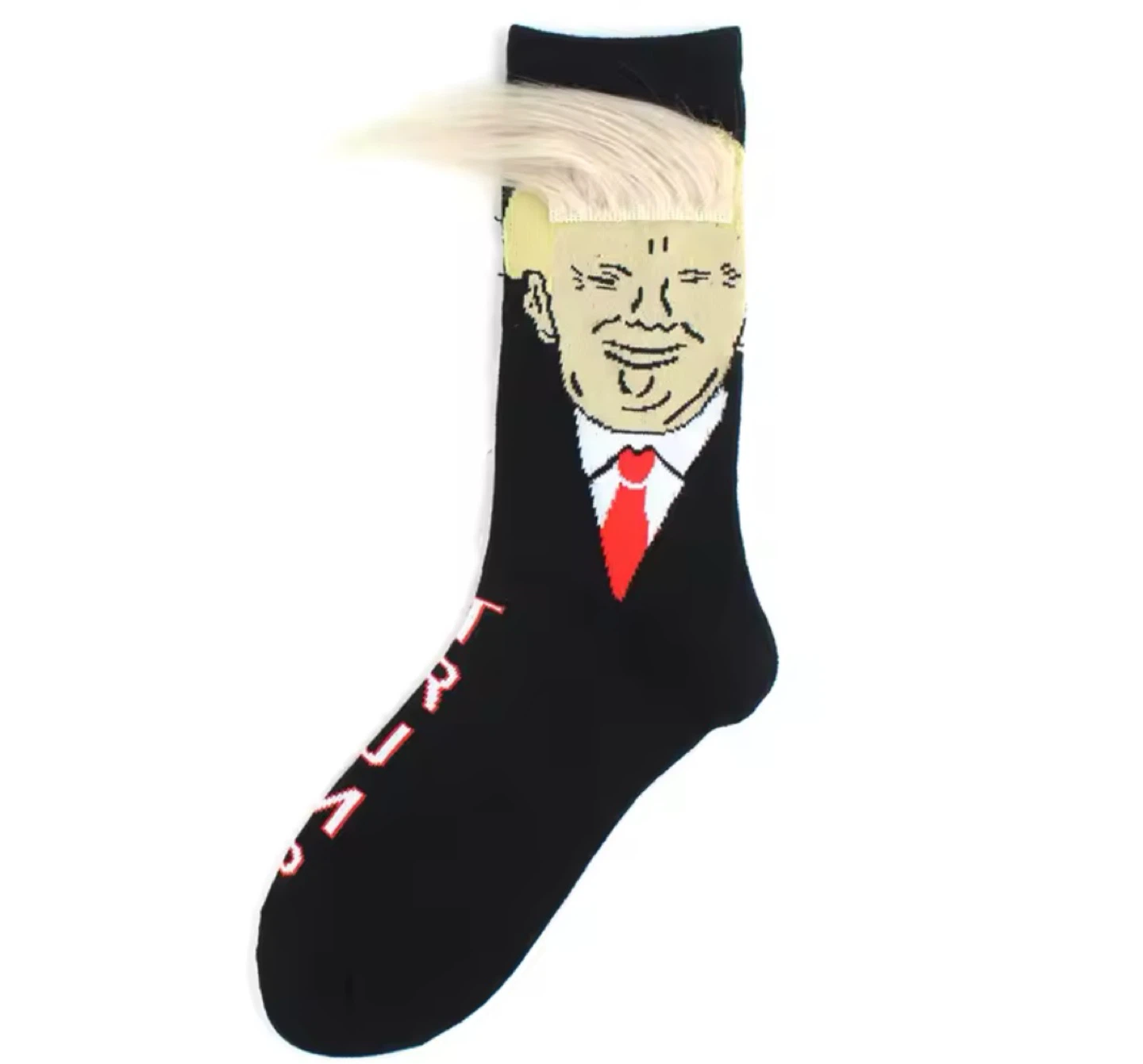 Brand New DONALD TRUMP Hair Socks Adult Gag Gift   $3