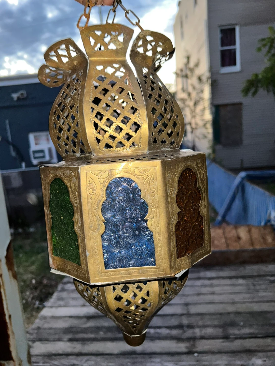 Moroccan Style Hanging Metal Lantern