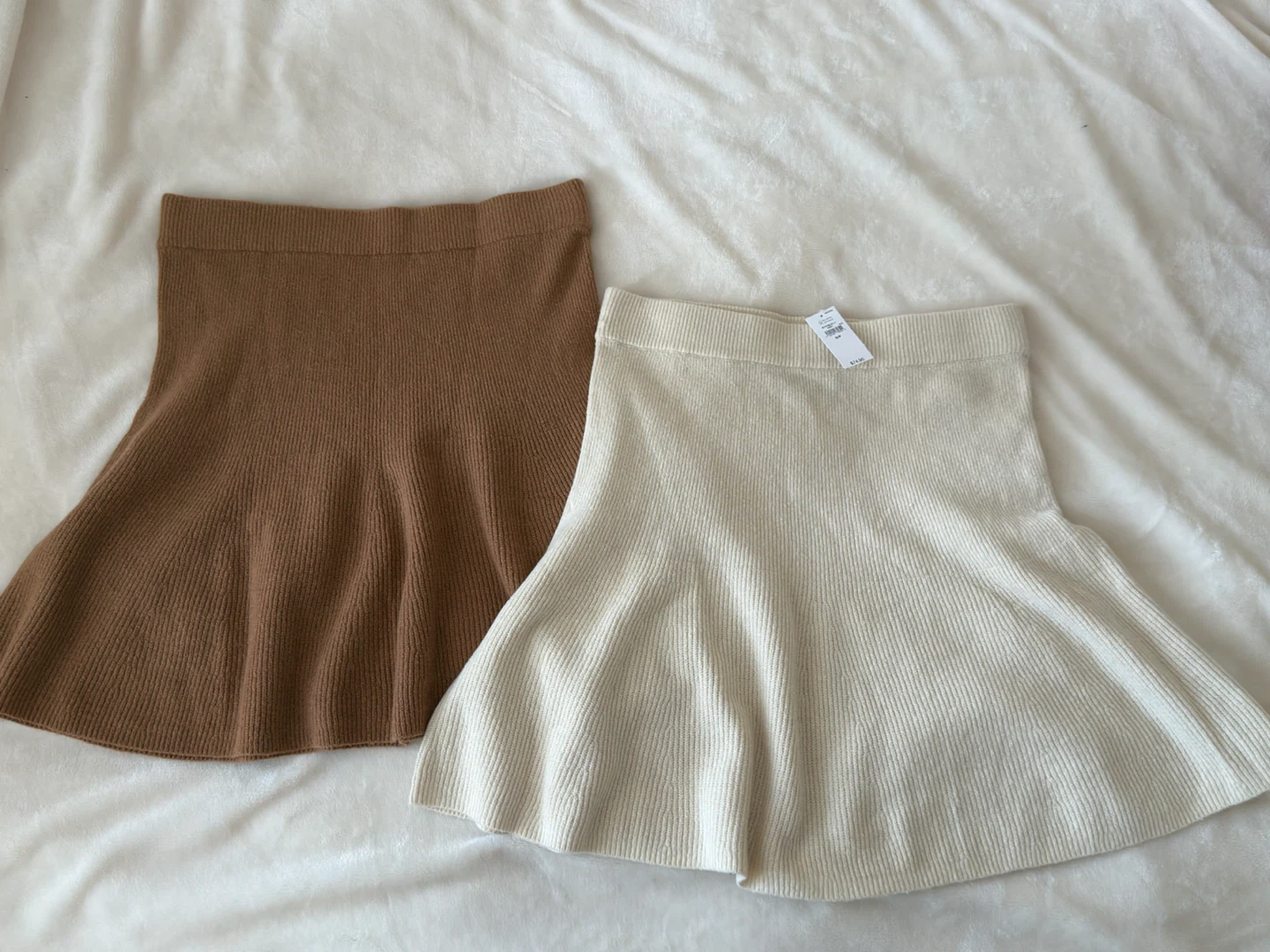 Knit Skater Skirt / Cream (NWT) or Caramel (New)