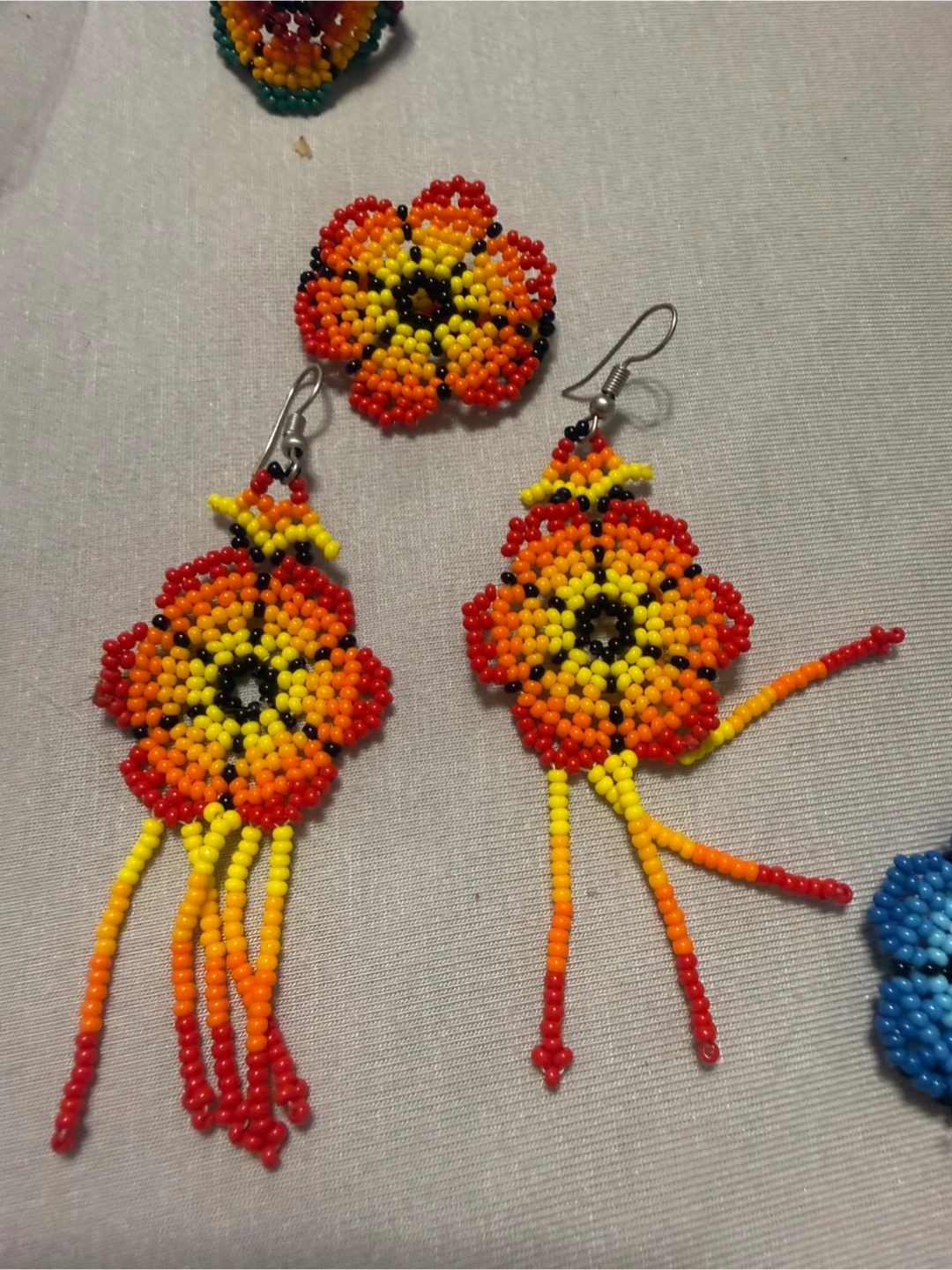 Beaded Flower Jewelry Set