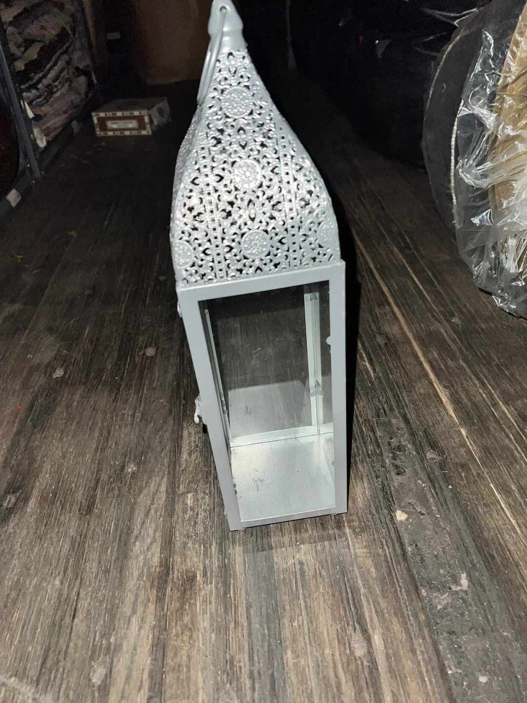 Decorative Metal and Glass Lantern