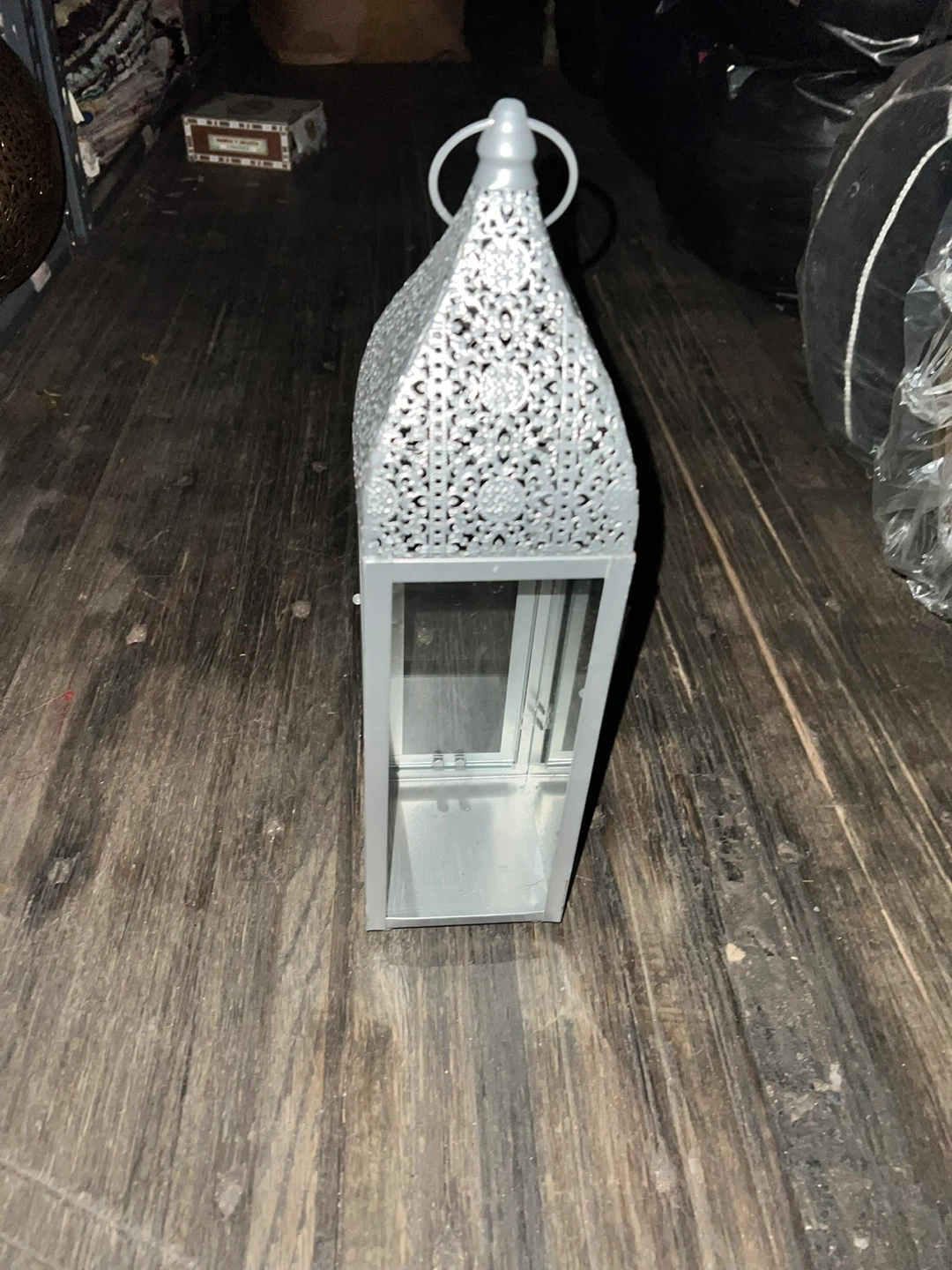 Decorative Metal and Glass Lantern - photo 2