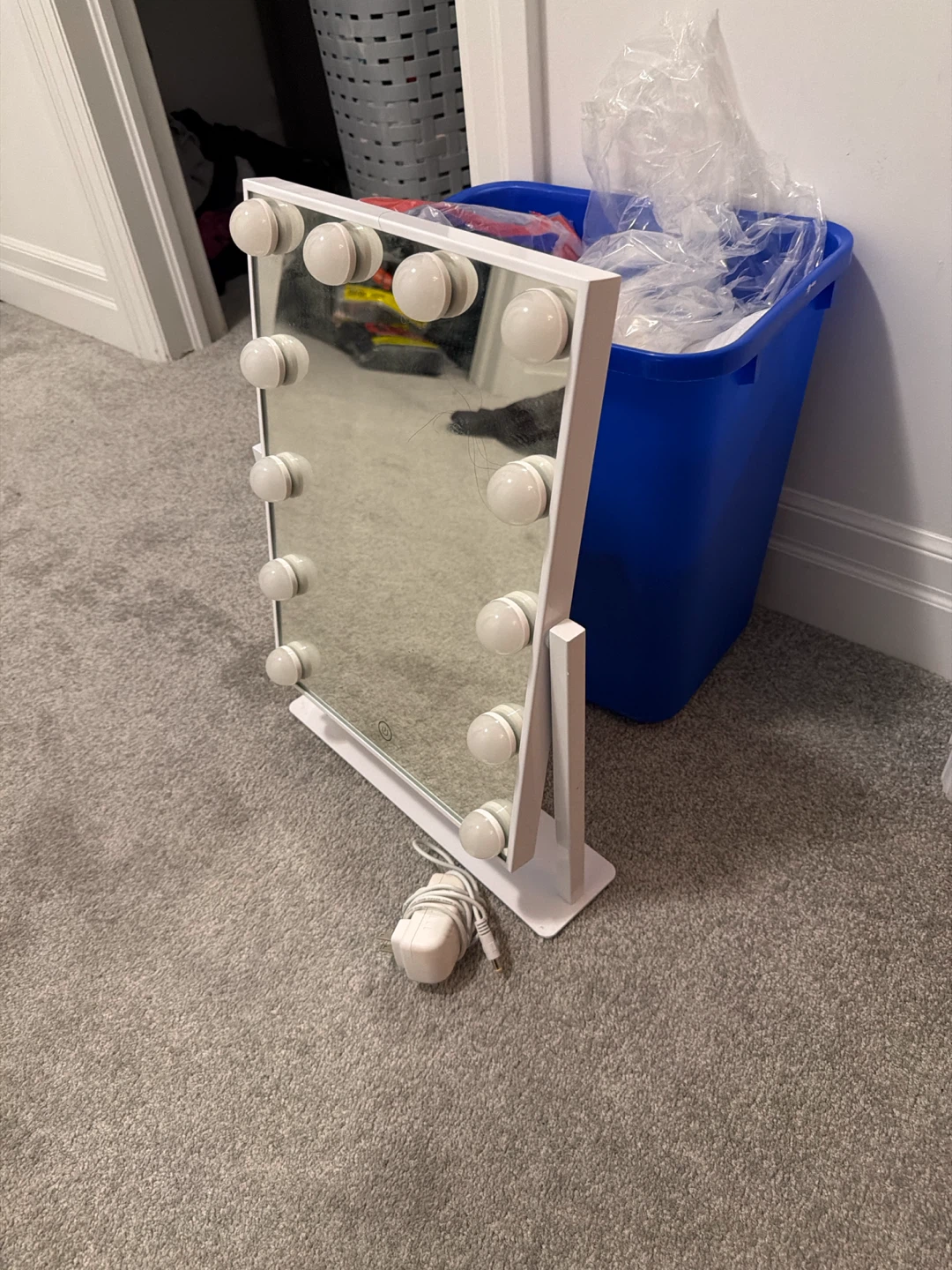 White Vanity Mirror with Lights