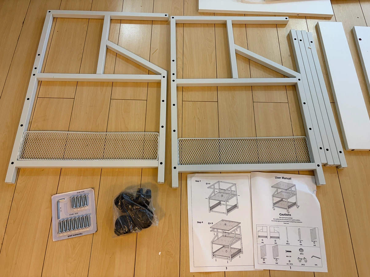 -Tier Rolling Storage Shelf - White - photo 3