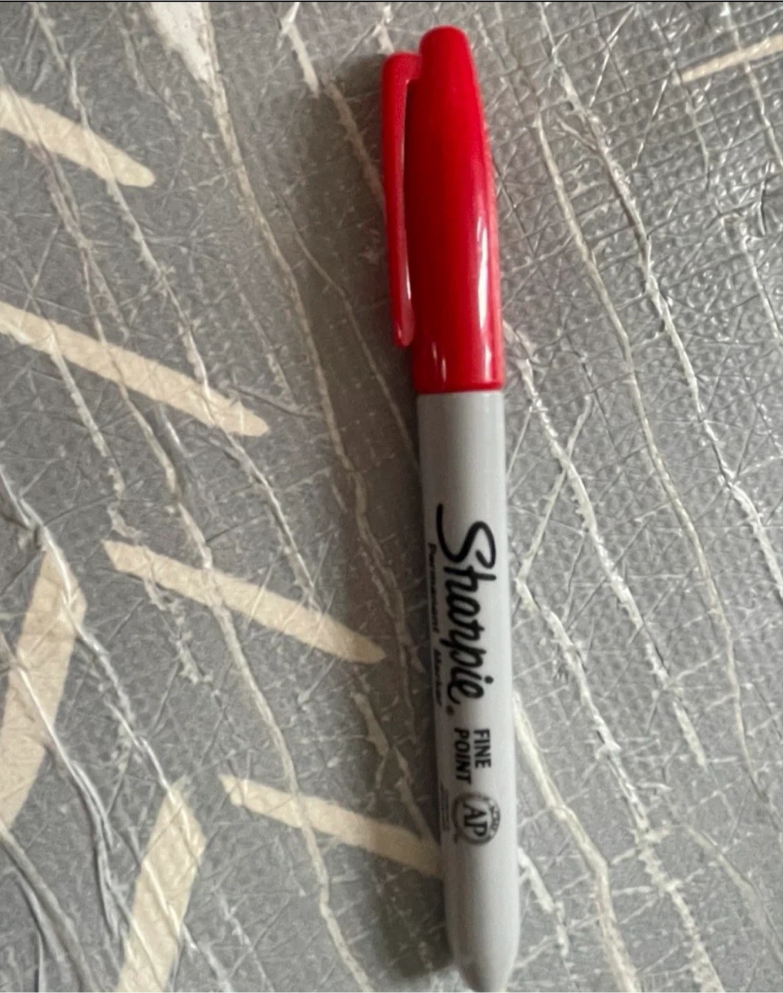 Red Sharpie Fine Point Permanent Marker 🏈
