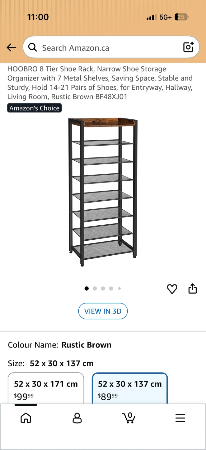 HOOBRO 8-Tier Shoe Rack