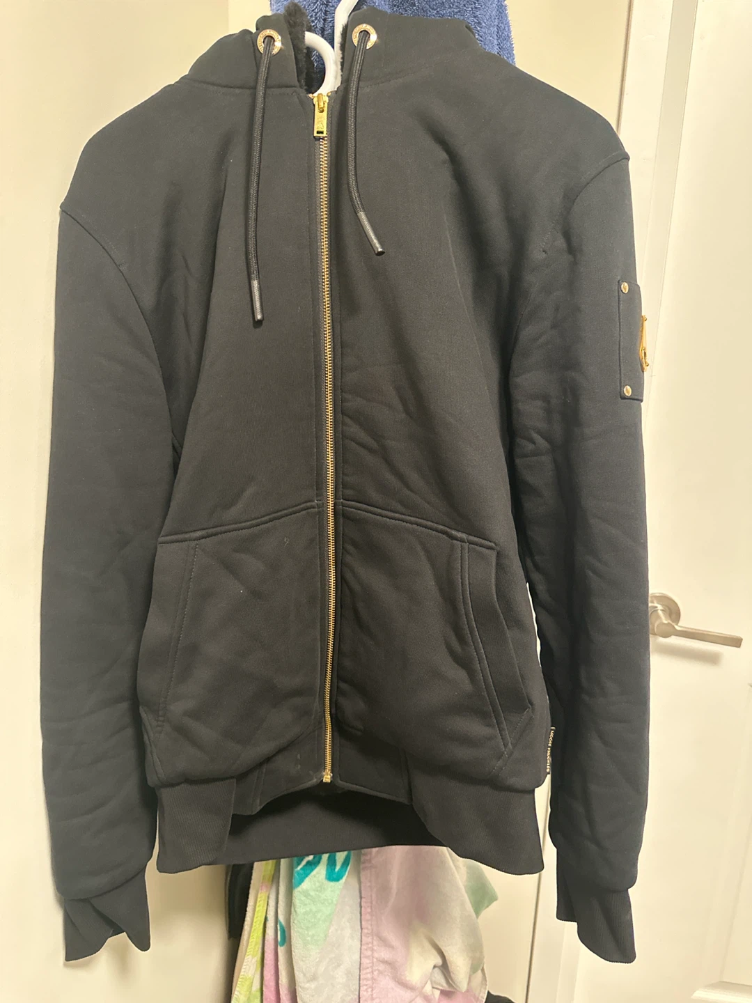 Moose Knuckles Black Full-Zip Hoodie