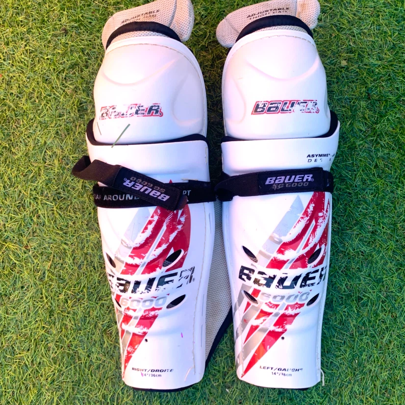 14" Hockey Shin Pads Protective Leg Guards Equipment 36cm