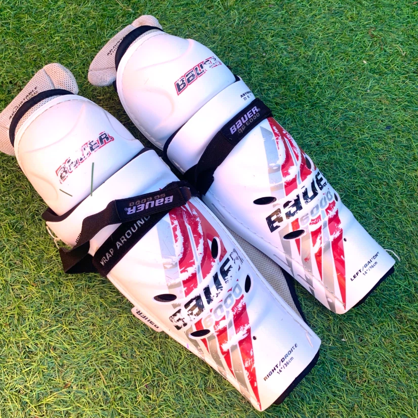 14" Hockey Shin Pads Protective Leg Guards Equipment 36cm - photo 2