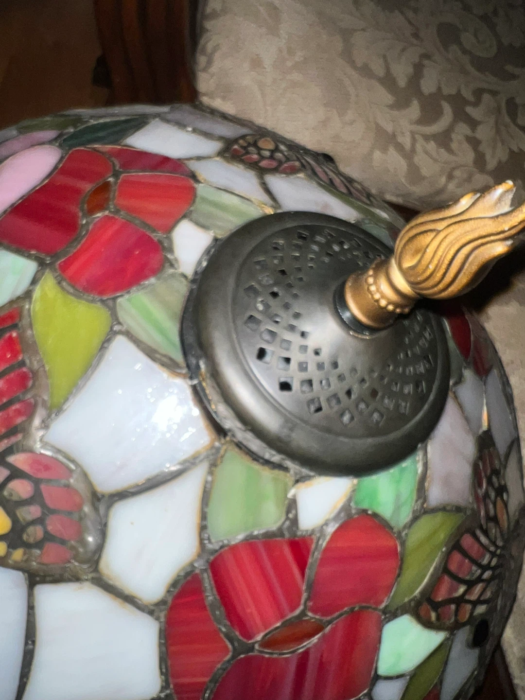 Tiffany Dale Butterfly and Floral Stained Glass Table Lamp 🏈 - photo 3