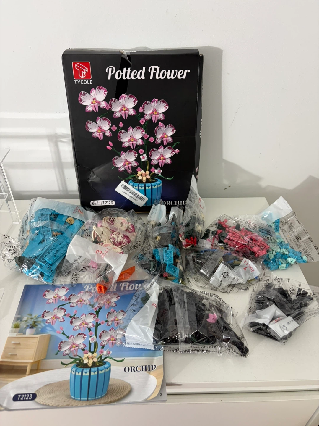 TYCOLE Orchid Potted Flower Building Set