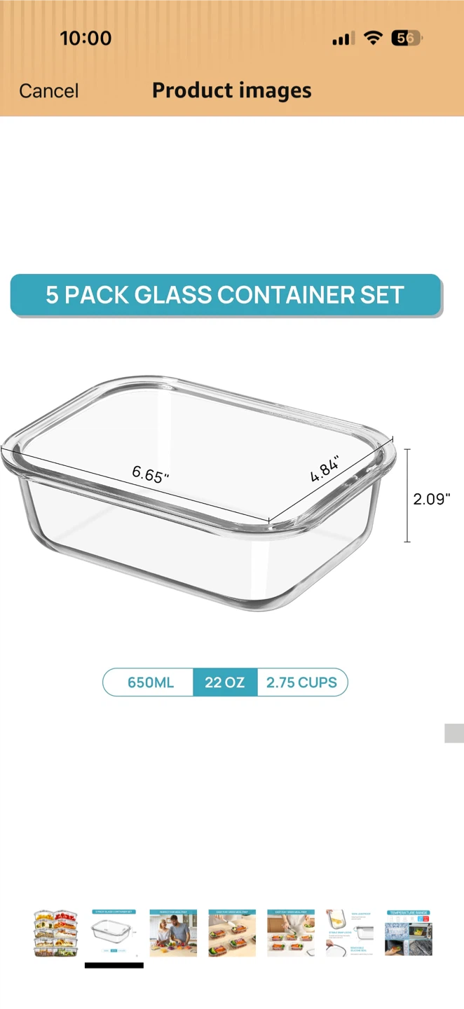 Glass Food Storage Container Set - photo 4