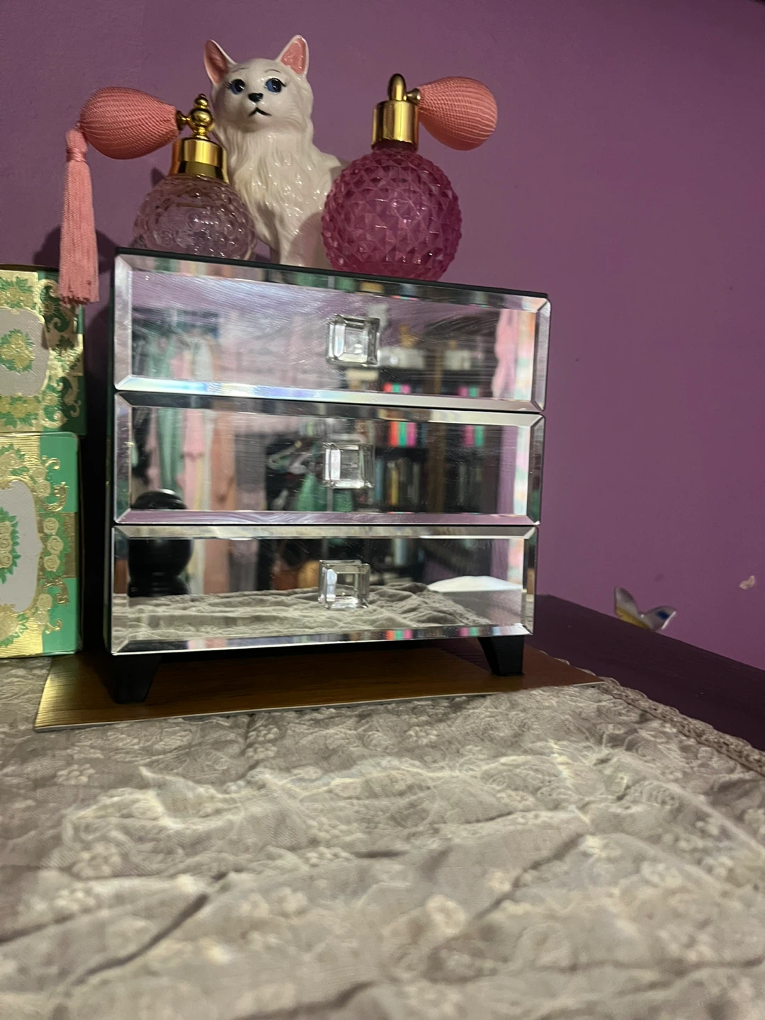 Mirrored 3-Drawer Jewelry Organizer 🏈