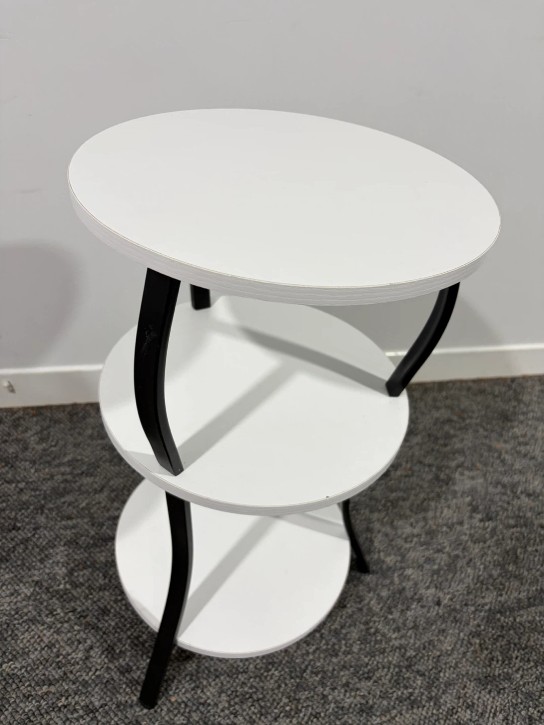 YEAKOO 3-Tier Round Side Table white - photo 2