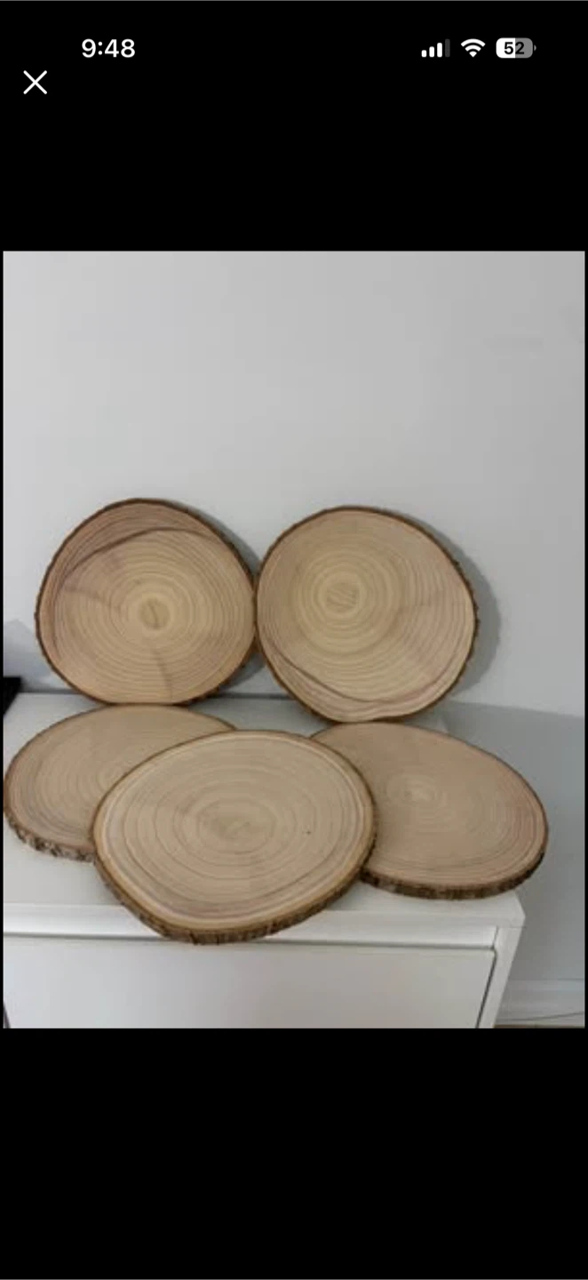 5 pcs unfinished Wood Slices - photo 2